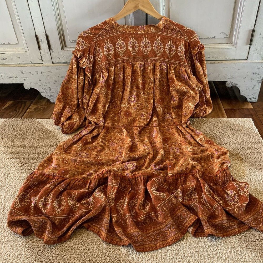 New Boho Floral Print Cotton Tunic/ Dress - Picture 6 of 7